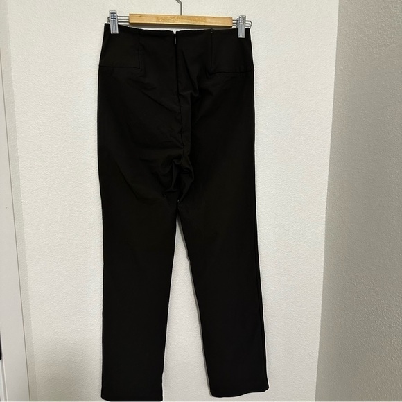Athleta Wander Slim Straight Pants Ankle Length Front Slits Size 6 Women’s Green - Picture 5 of 12